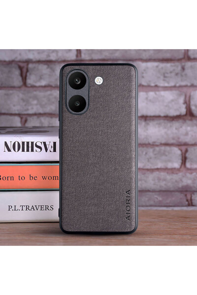 Choice5 Poco X8 Pro Max Dark Grey Case for Poco X8 Pro Max Textile Leather Fa...