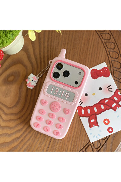 Choice35 iPhone17 Pro Max With Kitty Pendant Cartoon Hello Kitty Pendant Tele...