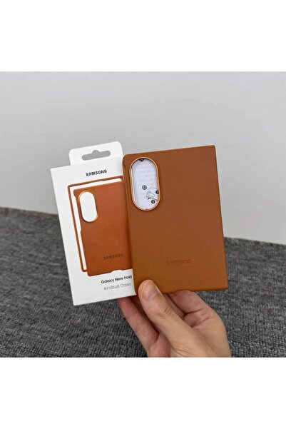 Choice4 SAMSUNG Galaxy Z Fold 8 Wide Brown Luxury Premium Leather Phone Case ...
