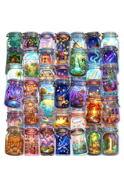 Choice 50Pcs 50Pcs Bottle Microscopic Scenery Stickers Fantasy Decals For Lap...