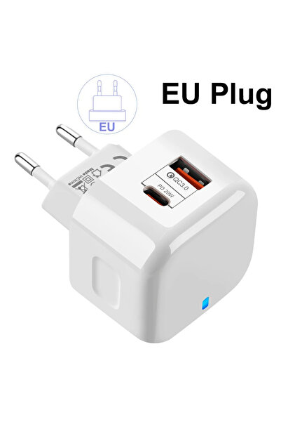 Choice1 EU 1Pcs 20W Dual Ports Wall Charger Type-C USB C PD Phone Fast Charge...