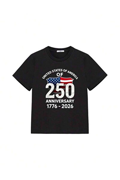 23ERVA Men's USA 250th Anniversary Shield-Shaped American Flag Print T-Shirt,...