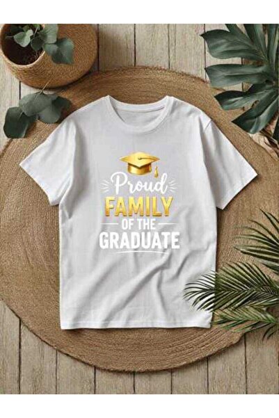 9JY Unisex "Proud Family Of A Graduate" Graphic T-Shirt, Loose Fit Casual Par...