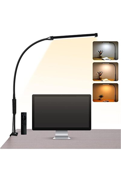 GENERAL Clip on Desk Lamp, Eye-Caring LED Clamp Light with 3 Color Modes Flex...