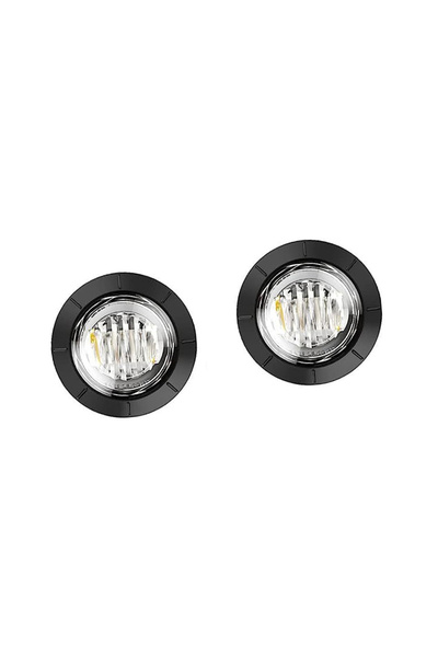 Choice White 2PC 5P/10P 12-24V 3/4" Round LED Side Marker Lights Clearance Fr...