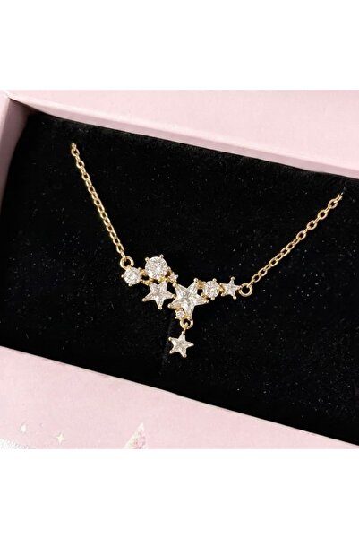 Heda Jewelry قلادة على شكل نجمة مرصعة بالأحجار - قلادة نسائية على شكل نجمة من...
