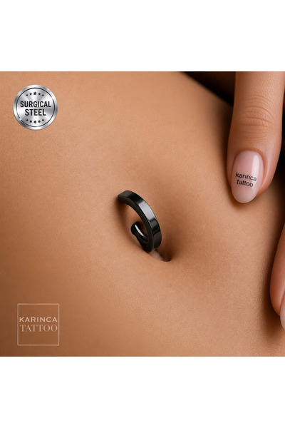 Karınca Piercing Klipsli Göbek Piercingi Hinged Belly Piercing