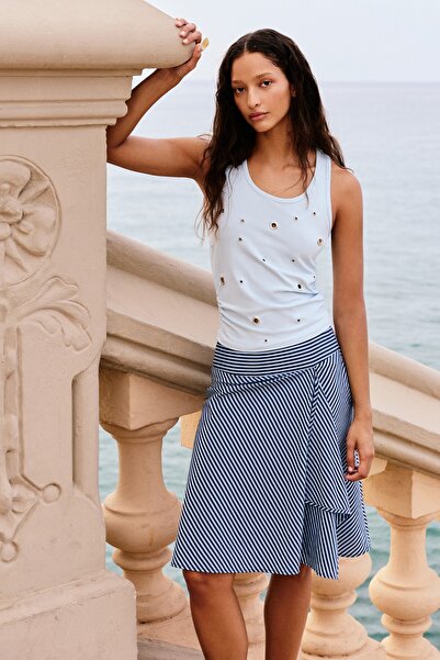 Pull & Bear Çizgili etek