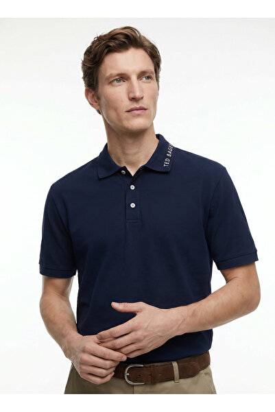 Ted Baker Lacivert Erkek Polo T-Shirt TBMRTS2038