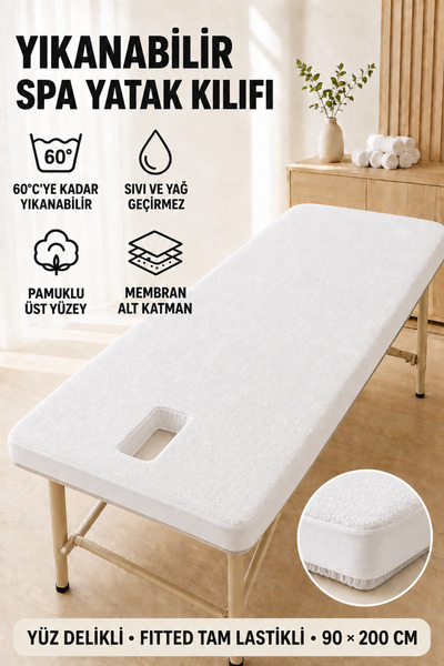MEŞELİ TEKSTİL Washable Perforated Massage Bed Cover 90X200 – Liquid and Oil ...