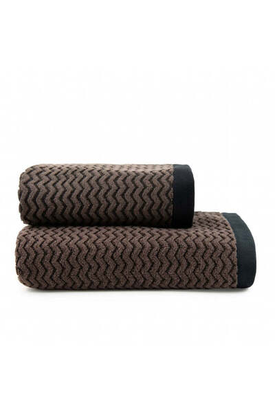Zwoltex Prosop, LAHTI 2 negru/maro închis 70x140, Bumbac Organic, 550GSM