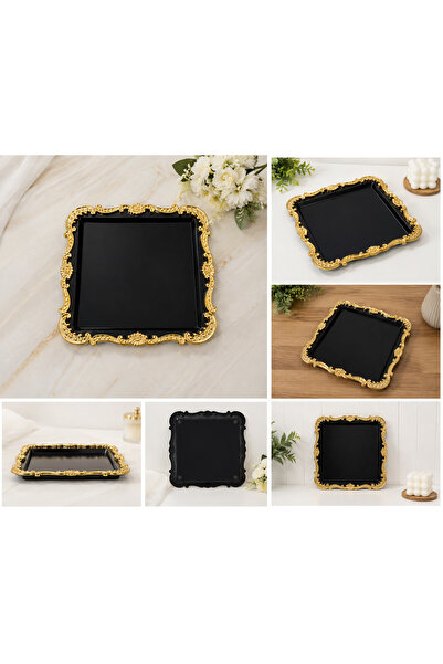 Monarch Collection 6’Lı Sunum Tepsisi (Siyah-Gold)