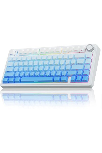 Aula F75 Mechanical Keyboard, Gaming, 2.4 GHz/Type-C/BT5.0, Wireless Gaming K...