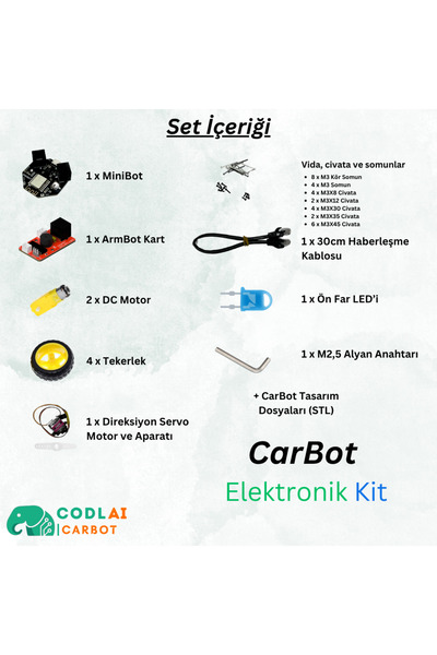 - CarBot Lite / Programlanabilir Robotik Araba (Elektronik Set)