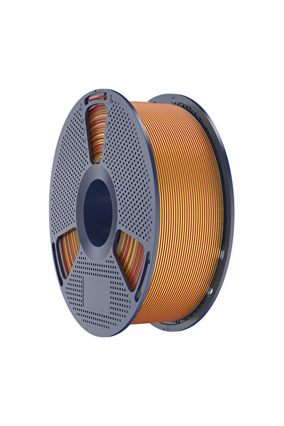 Sunlu Filament PLA+ Mătase Bicolor pentru Imprimantă 3D, 1.75mm, 1kg, Roșu/Auriu