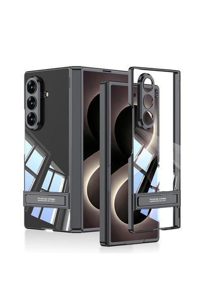 kilifone غطاء متوافق مع هاتف Galaxy Z Fold 8 Ultra بتصميم شفاف مع حامل ليجو -...