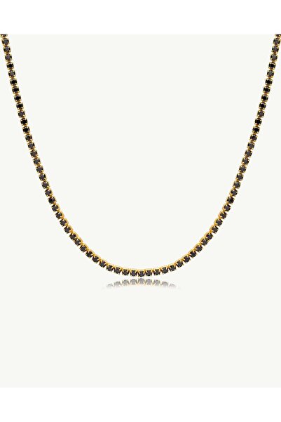 Stemma Jewelry Colier Lant Black Tennis Choker din Argint 925, cu Zirconiu, P...