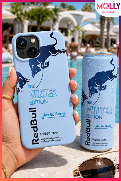 Molly iPhone 13/14 İçin Bebe Mavisi The Winter Edition Desenli İçi Kadife Sil...