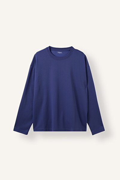 DeFacto Boxy Fit Crew Neck Cotton Long Sleeve Basic T-Shirt I3710Ax26Au