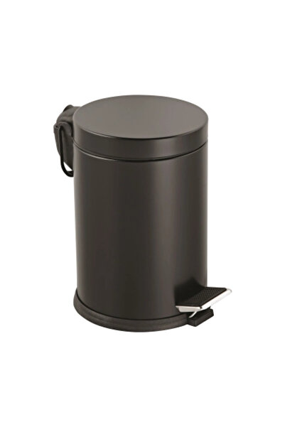 12lt Siyah Pedallı Metal Çöp Kovası Bx40