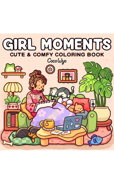 Mr. Penda Girl Moments: A Stress-Relief Coloring Book for Adults & Teens, Cut...