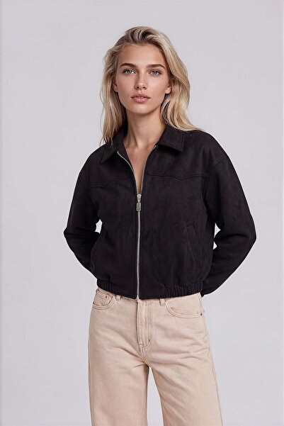 Vitrin Suede Bomber Jacket