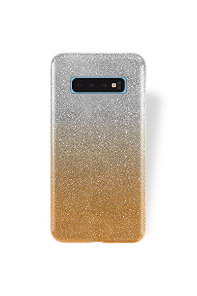 Forcell Σκληρή Θήκη με Γκλίτερ Διαφανής / Χρυσή (Samsung Galaxy S10)