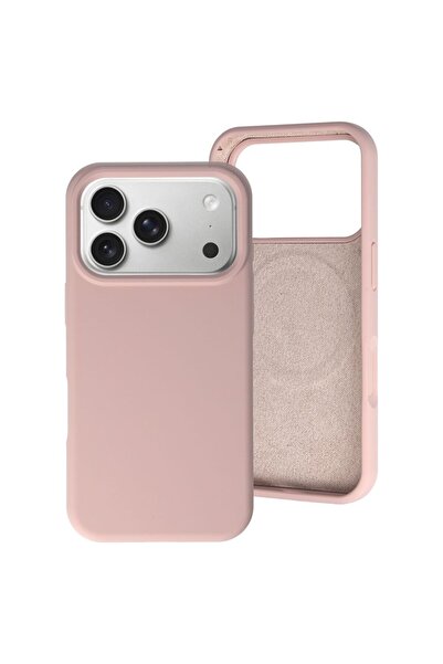 OEM MagColor Pure Case Θήκη Σιλικόνης Συμβατή με MagSafe - Ροζ Πούδρα (iPhone...