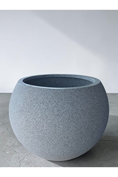 DEKA FORM Mondo - Beton Görünümlü Dekorsatif Plastik Saksı - İç Dış Mekan Uyumlu