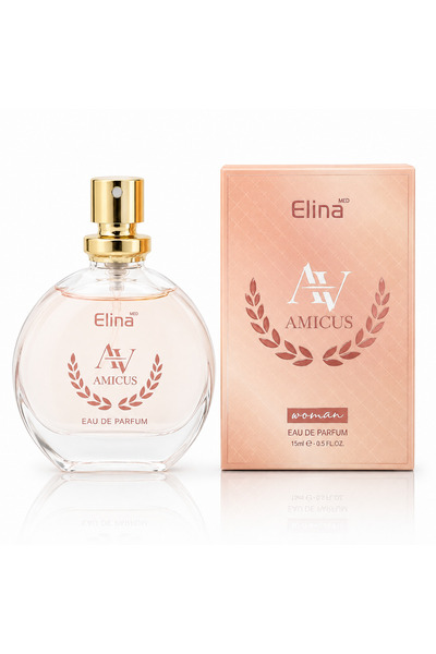 Elina Med Apă de parfum pentru femei, Parfum damă Amicus Woman, EDP, 15 ml, E...