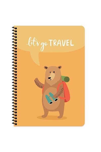 KESKİN COLOR Gezginler Spiralli Ayı Karton Kapak 80 Yaprak A4 Kareli Defter