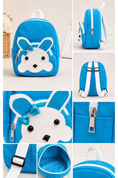 mini kanka Boys-Girls Mini Backpack - Rabbit and Football Pattern, Zipper Clo...