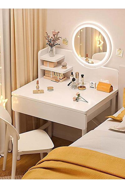YY-Recheer Dressing Table with LED Mirror, Modern Dresser Bedroom Makeup Tabl...