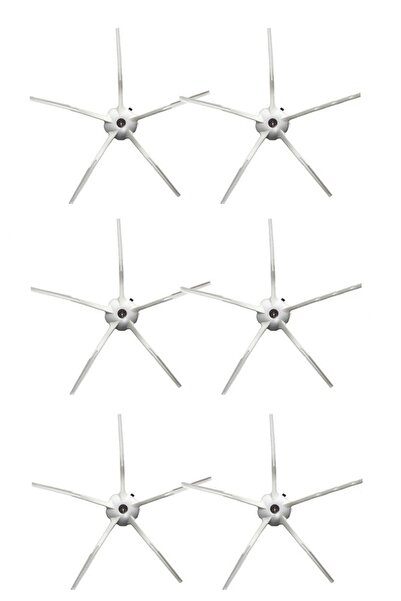 Rovexa 6 perii laterale albe compatibile cu Roborock S5 Max