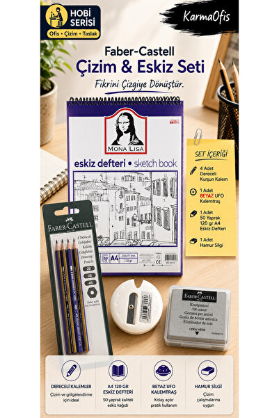 Faber Castell Goldfaber Drawing Sketching Set |   A5 120 Gr 50 Sheets Sketchb...