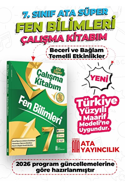 Ata Yayıncılık 7. Sınıf Fen Bilimleri Ata Süper Çalışma Kitabım Yeni