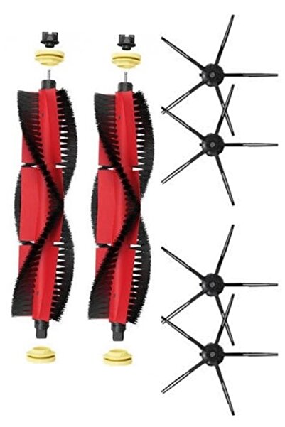 Rovexa Съвместими с Roborock S6 / S6 Pure 2 основни четки 4 черни странични ч...