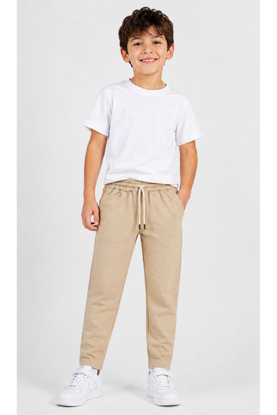 Nacar Unisex Çocuk Yeni Sezon Okul Penye Pantolon&Eşofman Altı Paça Lastik
