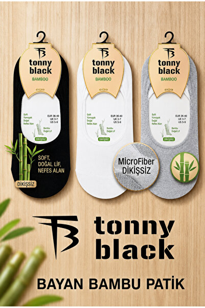 Tonny Black Women's Multi-Colored Natural Breathable Bamboo Seamless 3 Pairs ...