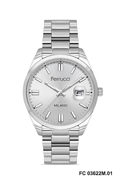 Ferrucci Silver Color Gift Packaged 40 mm Men's Wristwatch with Calendar