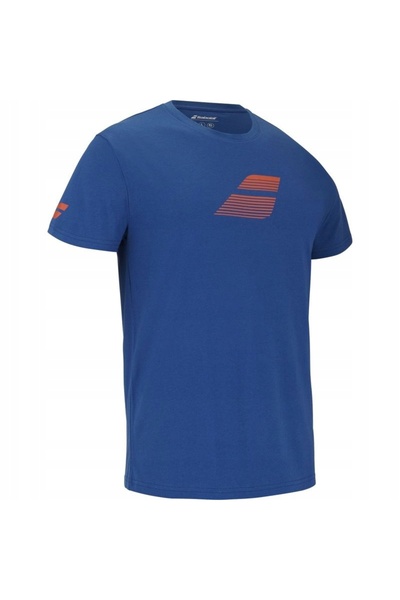 BABOLAT Tricou de tenis pentru bărbați, albastru închis, mărimea M, cu imprim...