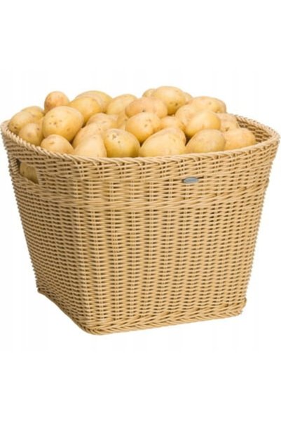 NO BRAND Coș pătrat cu mânere, 39x39x28.5cm, culoare. bej deschis