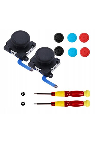 NO BRAND Kit de reparații Joy-Con 10 în 1, 2 joystick-uri, unelte pentru cons...