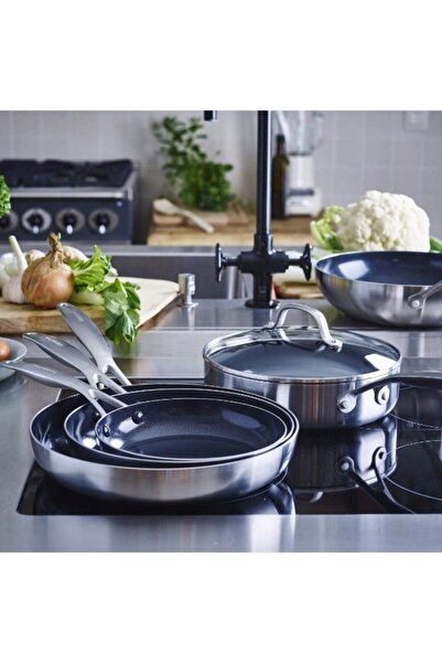 Greenpan Geneva tigaie antiaderentă de 24 cm, compatibilă cu inducție și gaz