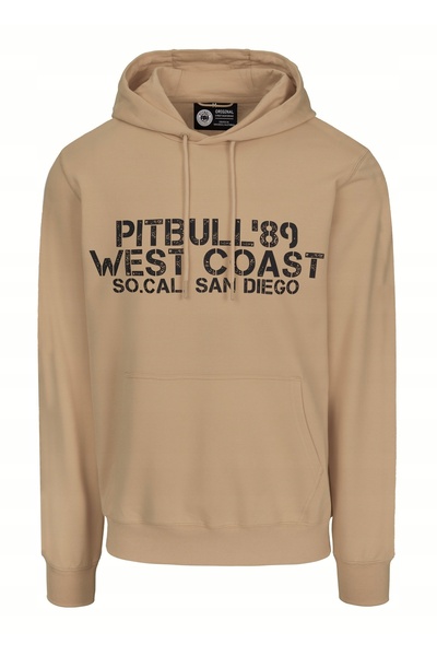 NO BRAND Hanorac bărbătesc Pitbull Driving cu glugă, culoare nisip pal, mărim...