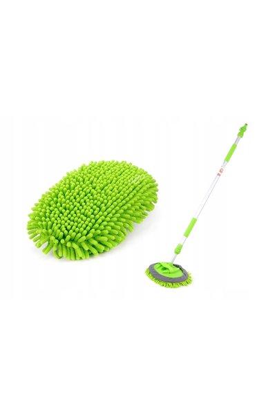 AMIO Perie telescopică de spălare auto din microfibră, cu sistem de curgere, ...