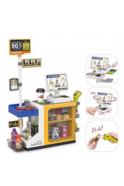 NO BRAND Supermarket de jucării pentru copii, interactiv, cu lumini, sunete ș...