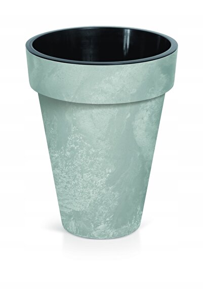 Prosperplast Ghiveci cu inserție cub subțire, efect beton, 25L, mare