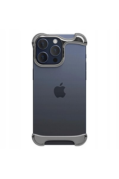 NO BRAND Ramă (bumper) cu design curbat pentru Apple iPhone 15 Pro Max argintiu
