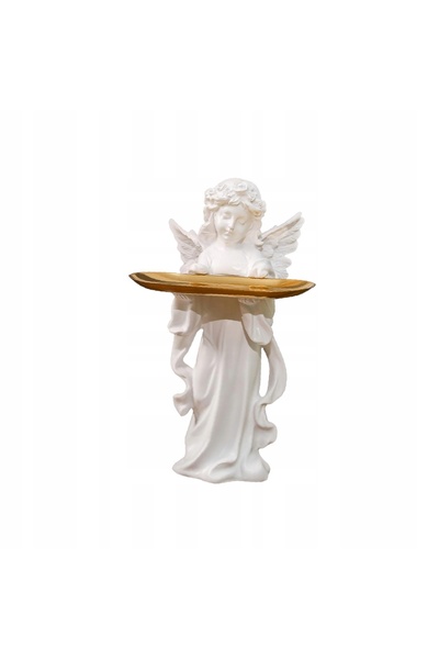 NO BRAND Statuetă de înger cu tavă de depozitare, Figurină de înger
